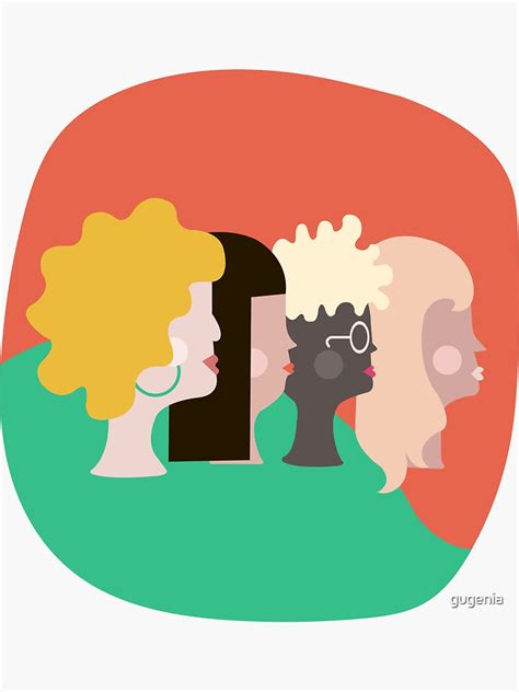 Pegatina Ilustración de diseño gráfico de empoderamiento femenino