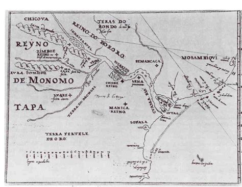 4: Portuguese cartographic specimen of the Mutapa kingdom locating ...