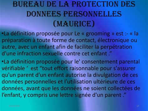 Ppt Bureau De La Protection Des Donn Es Personnelles Maurice