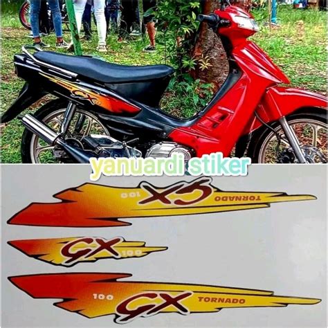 Jual Striping Stiker List Standar Motor Suzuki Tornado Gx Merah Gx