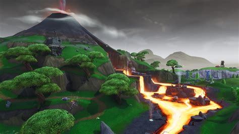 Fortnite Battle Royale Flattens Tilted Towers With Large Volcano