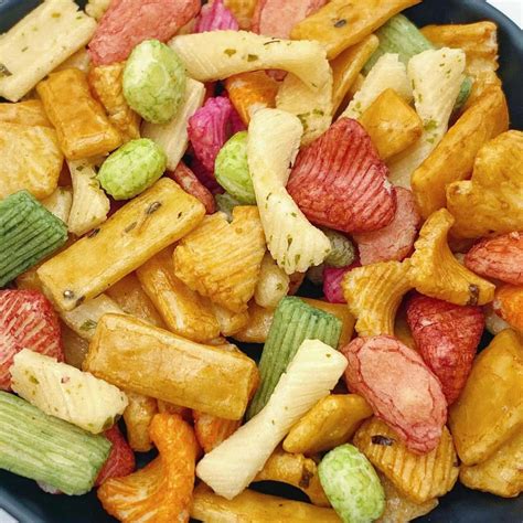 Delightful Semi Soft Japanese Rice Cracker Snacks Irresistible Taste
