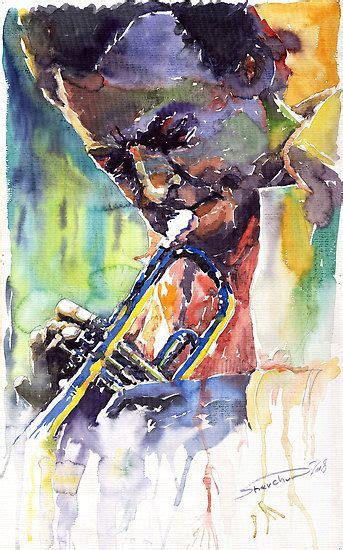 Watercolor Jazz Painting Jazz Art Painting