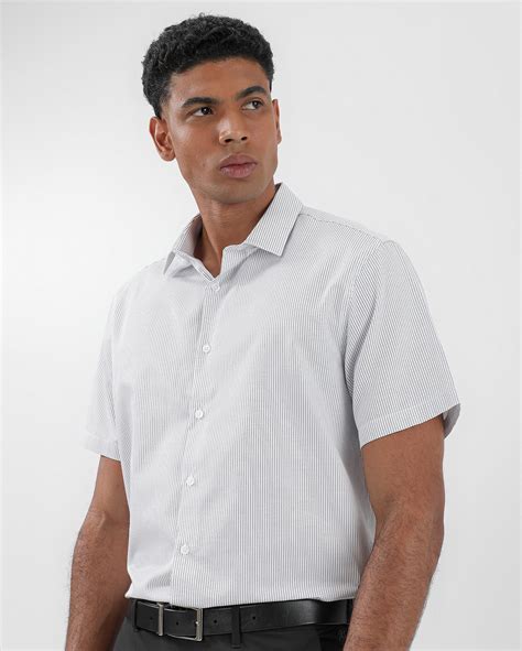 Riachuelo Camisa Masculina Regular Listrada Branca Original By