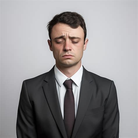 Premium Photo A Sad Office Man Wearing A Suit