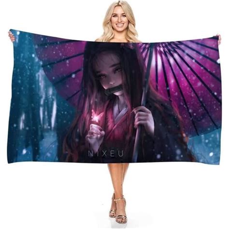 Demon Slayer Serviette De Plage X Cm Serviette De Plage En