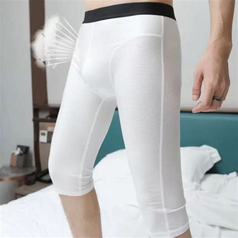 Slips Boxer En Soie Glac E Confortables Pour Hommes Slip Longues Jambes