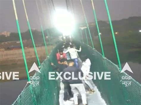 Morbi Cable Bridge Collapse First Video Visual Watch Here Gujarat