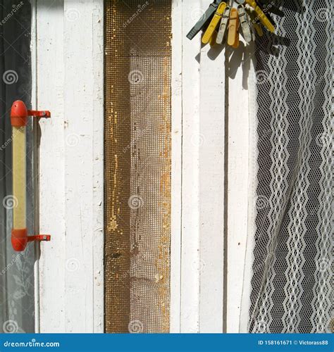 Anti Insects Steel Net on a Window Stock Image - Image of sunlight
