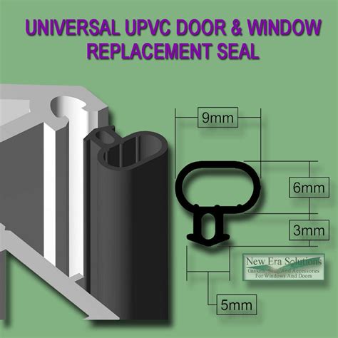 Universal Black Seal Upvc Door Window Double Glazing Replacement Rubber