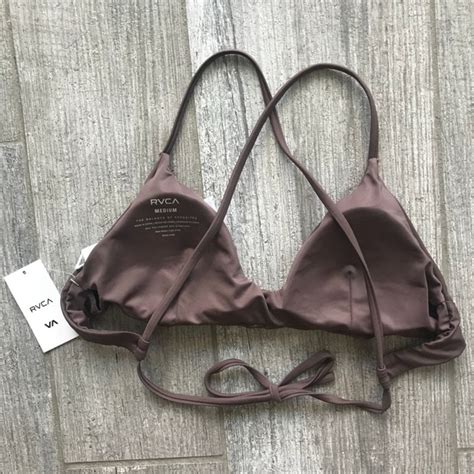 Rvca Swim Rvca Solid Cross Back Bikini Top Poshmark