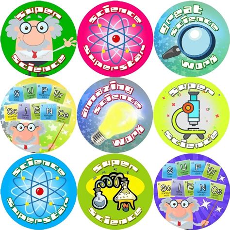 144 Super Science Rewards Themed Teacher Reward Stickers - Large ...