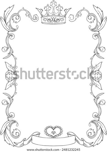 Royal Pattern Border Frame Illustration Stock Vector Royalty Free 2481232245 Shutterstock