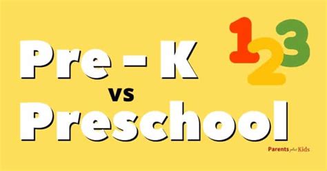 Preschool Vs Pre K Similarities And Differences Parents Plus Kids