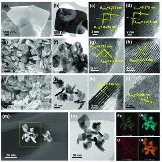 A SEM B TEM C And D HRTEM Images Of BiOCl Nanosheets E