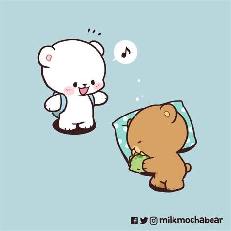 Milk And Mocha Bear Sleeping Gif : Milk And Mocha Bear Gif | Keyriskey