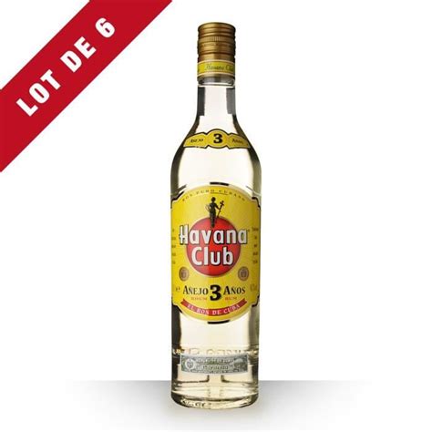 Lot De 6 Rhum Havana Club 3 Ans 70cl La Cave Cdiscount