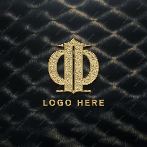 Premium Photo | A black and gold logo for the company logo