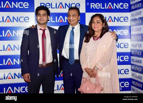 Anil Ambani Reliance Group wife Tina Ambani and Jai Anmol Ambani ...