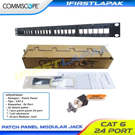 Jual Patch Panel 24 Port Cat6 Commscope Cat 6 Rack Server Lengkap