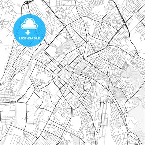 Vector PDF map of Simferopol, Ukraine - HEBSTREITS