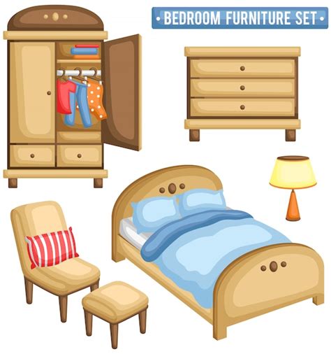 Premium Vector Bedroom Furniture Set