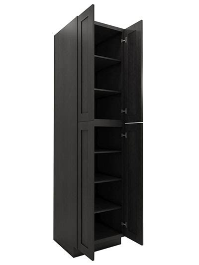 AG WP2496B Greystone Shaker 24 4 Door Pantry Cabinet CabinetSelect