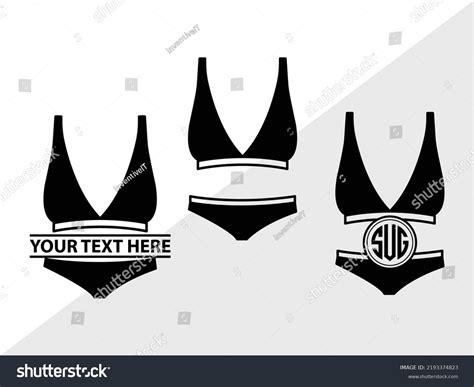 Lingerie Monogram Svg Printable Vector Illustration เวกเตอรสตอก ปลอดคาลขสทธ 2193374823