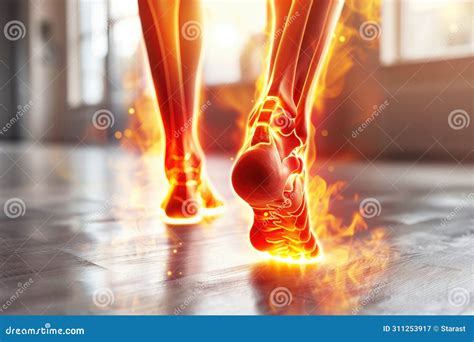 Legs Burning In Fire Heel Spur Woman S Leg Hurts Pain In The Foot