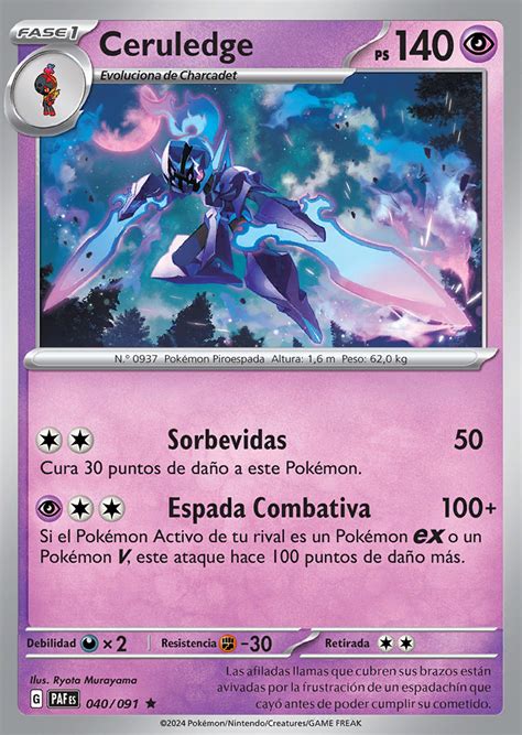 Ceruledge 040 245 Destinos de Paldea Trading Card Game Pokémon