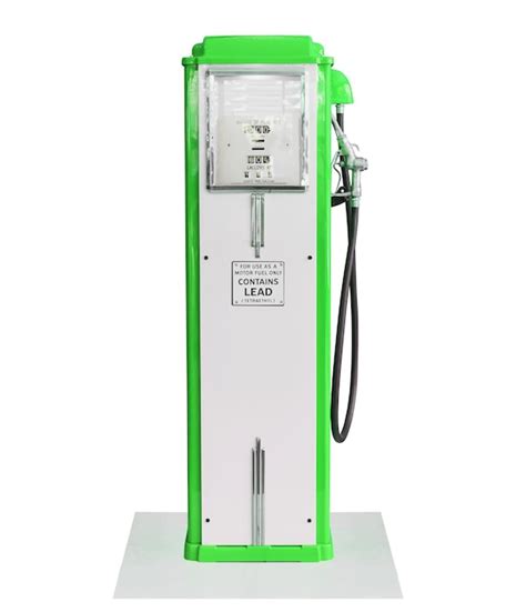 Premium Photo Vintage Green Fuel Pump On White Background