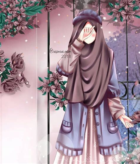 Cute Couple Cartoon Hijab Muslimah Muslim Hijab Hijabi Girl Girl