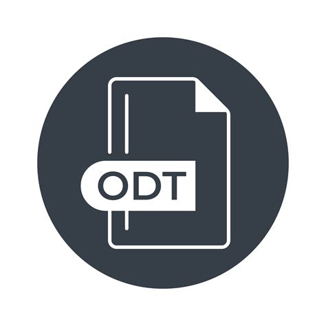ODT File Format Icon. ODT extension filled icon. 15426301 Vector Art at ...