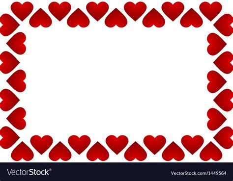 Frame Of Hearts Royalty Free Vector Image Vectorstock