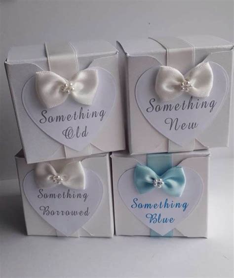 Wedding Day Gift Boxes Something Old New Borrowed Blue Etsy