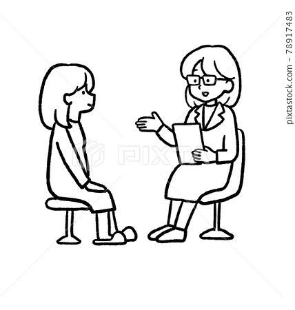 Illustration Of A Woman Receiving Counseling Stock Illustration