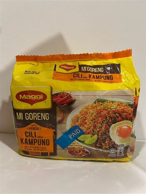 MAGGI Mi Goreng Flavor Cili Ala Kampung 78g X 5 Packs Food Drinks