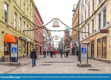 Main Street Of Oslo Karl Johans Gate Editorial Stock Photo Image Of