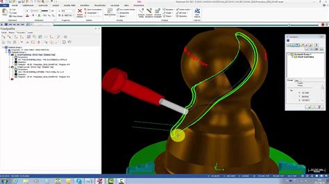 Mastercam 2017 Tutorial With Swarf And Project Curvers 5 Axis Youtube