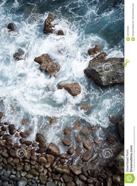 Ocean Waves Crashing On Rocks Maui Hawaii Stock Image Image Of