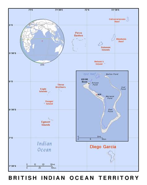 Detailed political map of British Indian Ocean Territory | British Indian Ocean Territory | Asia ...