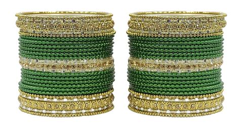 Great Traditional Fashion Green Bangle Indian Party Wear Jewelry