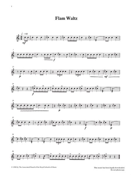 Flam Waltz From Graded Music For Snare Drum Book Ii By Kevin Hathway