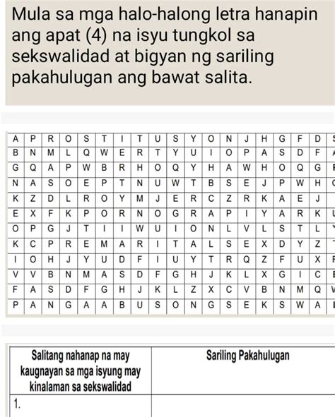 Mula Sa Mga Halo Halong Letra Hanapin Ang StudyX