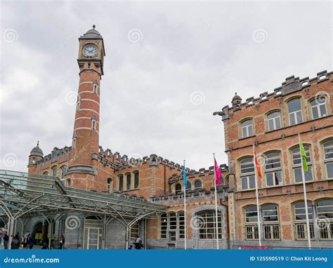 Exterior View Of The Station Gent Sint Pieters Editorial Stock Image