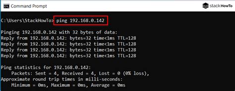 How To Ping Ip Address In Cmd Stackhowto