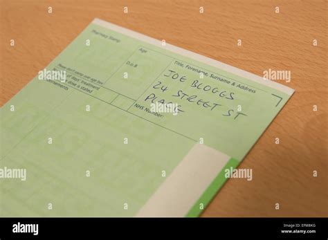 Nhs Prescription Hi Res Stock Photography And Images Alamy