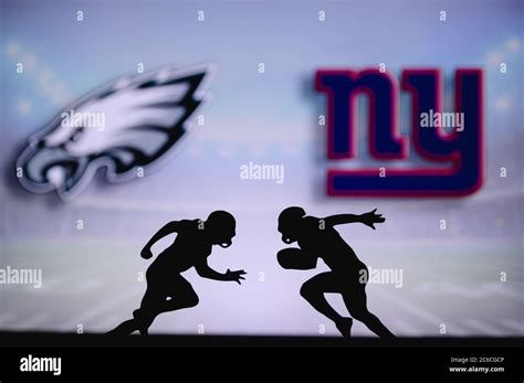 Philadelphia Eagles Vs New York Giants NFL Match Poster Two American