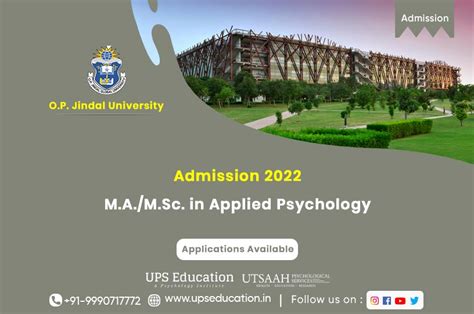 Ma Msc Applied Psychology Op Jindal Global University Admission