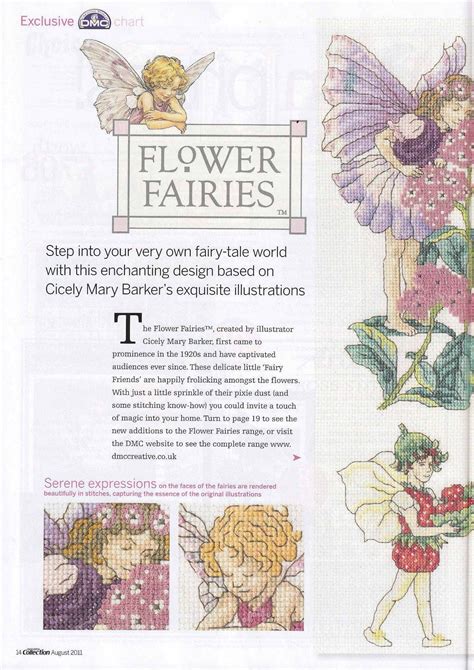 Cross Stitch Fairies Flower Fairy Sampler Cicely Mary Barker Part 1 2 Free Pattern With